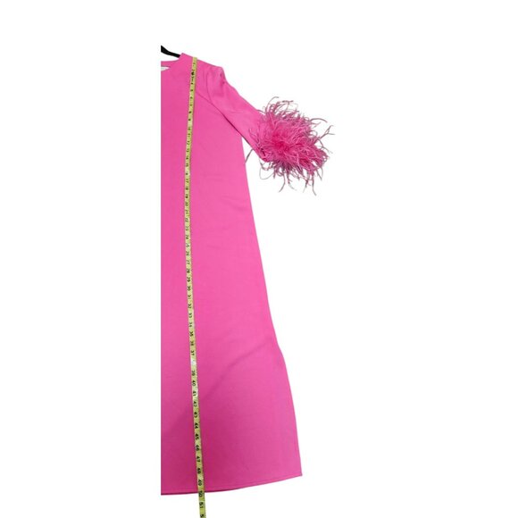 Tuckernuck Hot Pink Feather Jamie Dress Size L - Picture 12 of 16